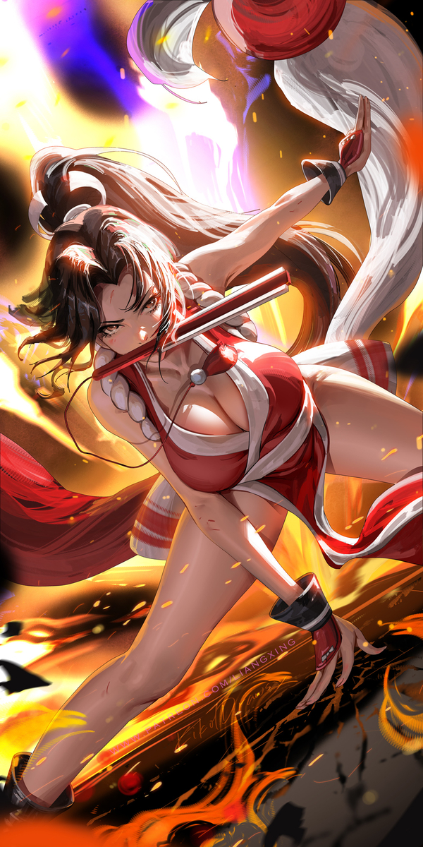 This is a pixiv picture whose title is Mai Shiranui.