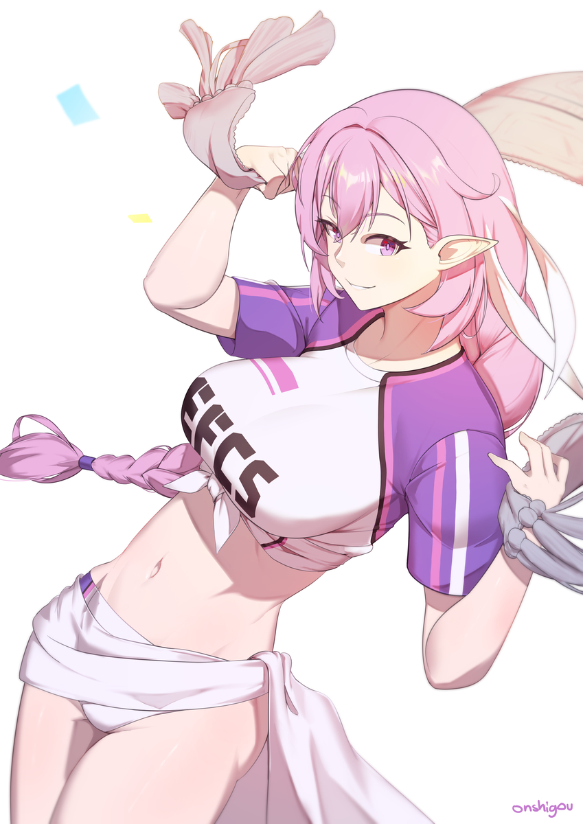 This is a pixiv picture whose title is Elysia Summer 2024.