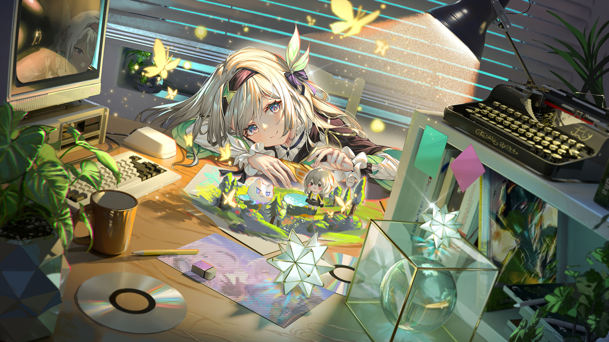 This is a pixiv picture whose title is 流萤.