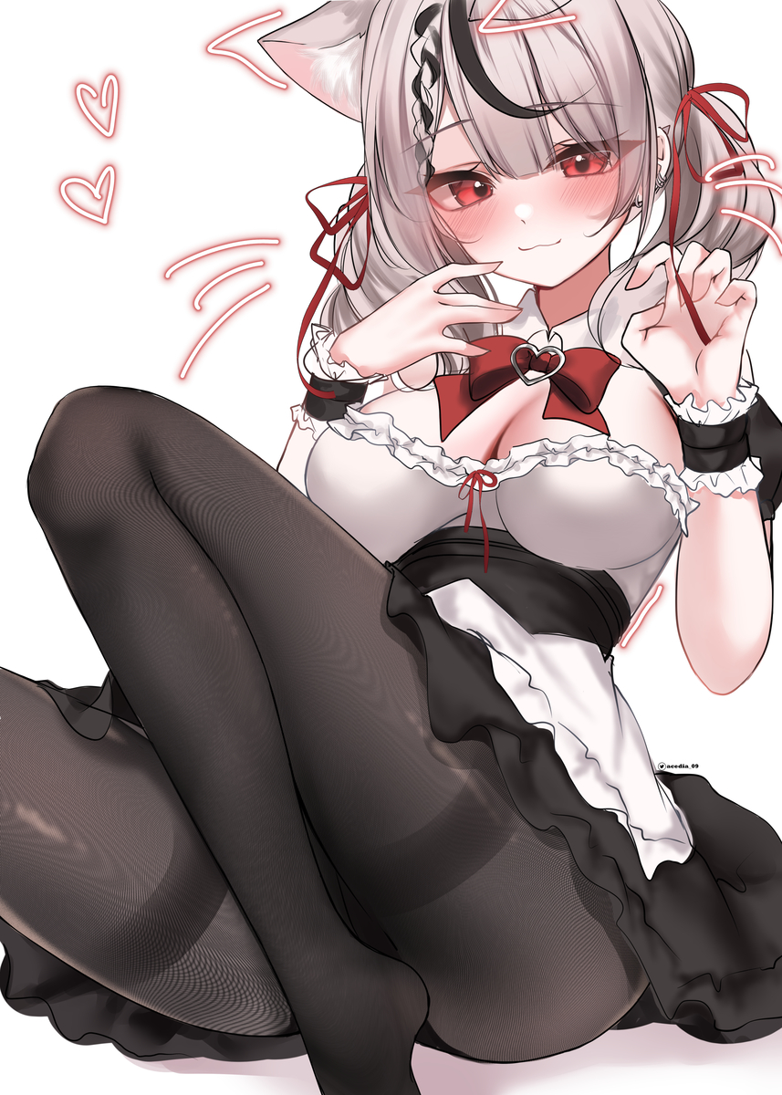 This is a pixiv picture whose title is メイドver.クロヱ.