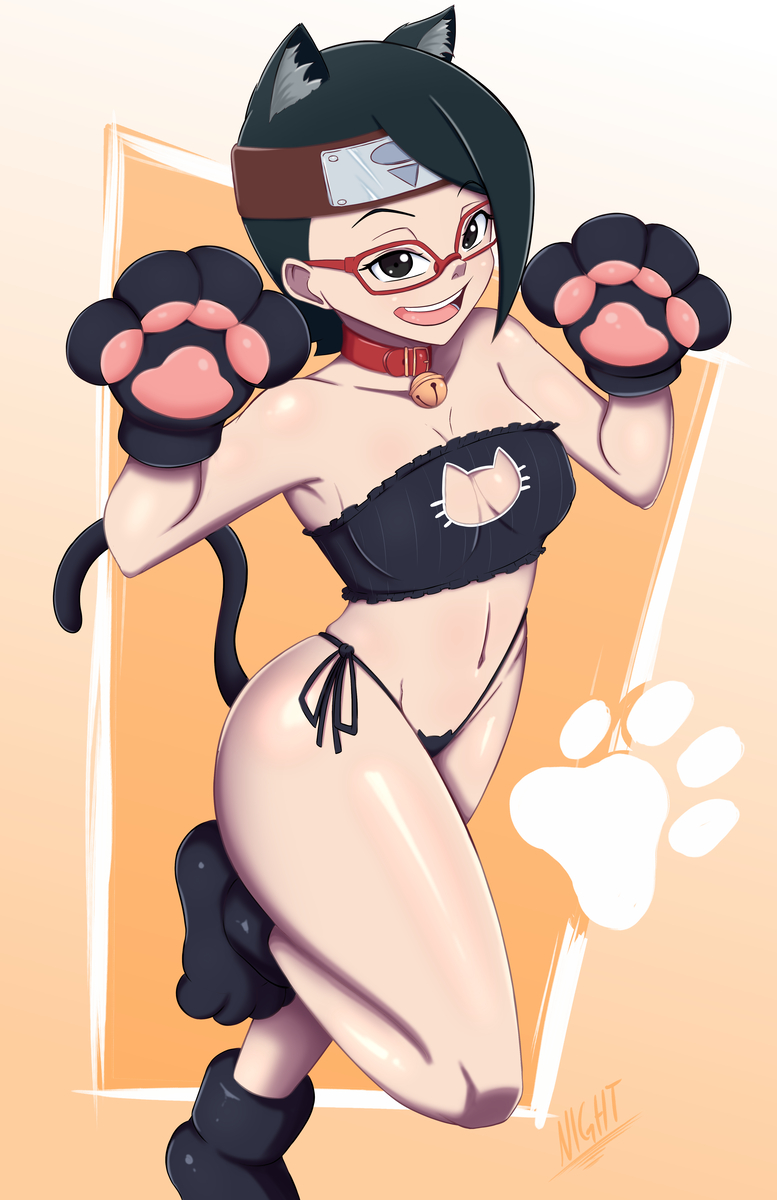 This is a pixiv picture whose title is Sarada Neko.