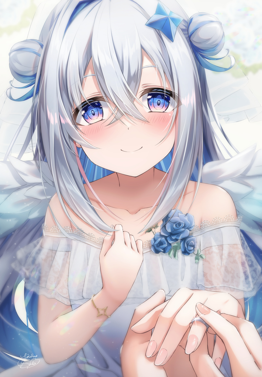 This is a pixiv picture whose title is ジューンブライドかなたそ.