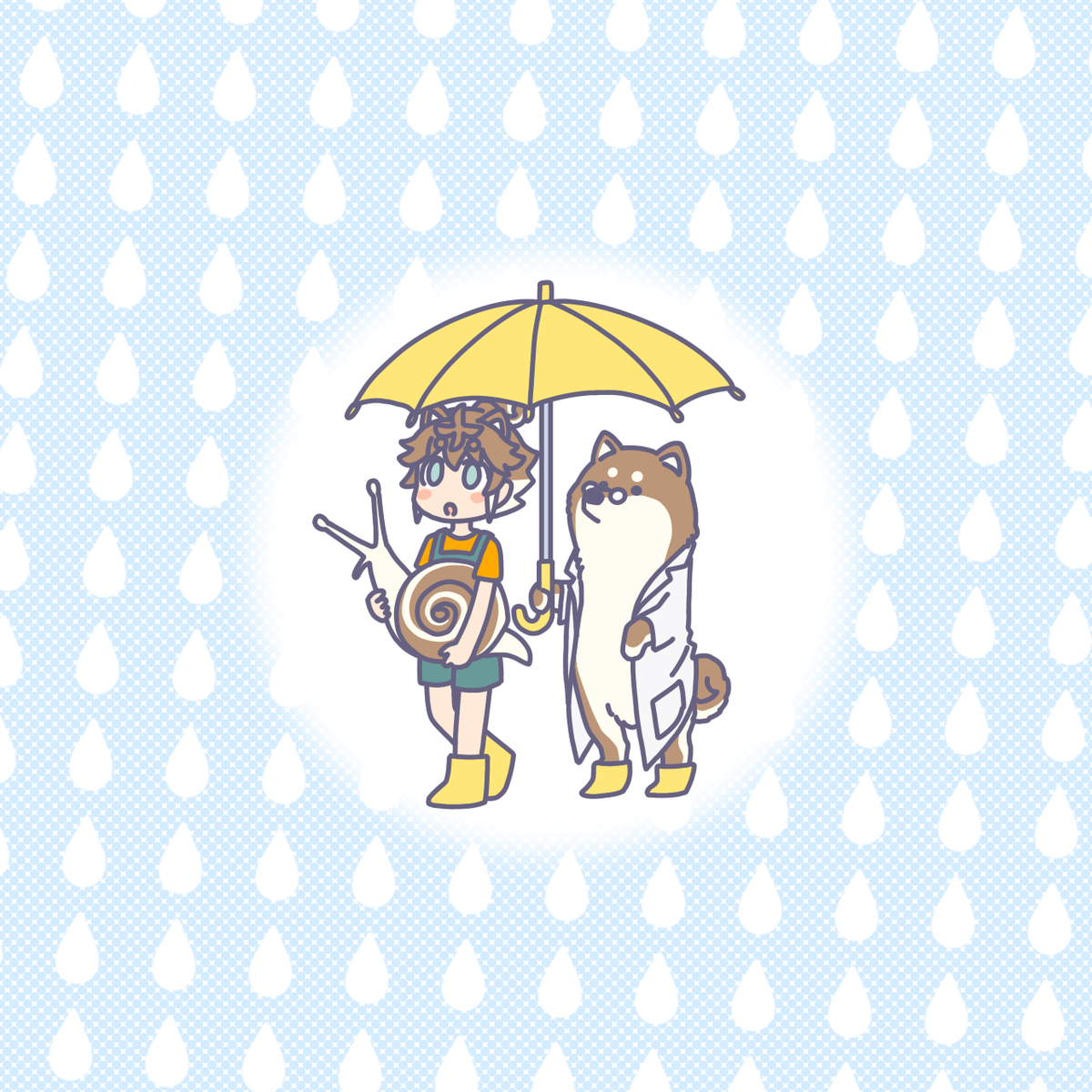 This is a pixiv picture whose title is 雨がすごい日.