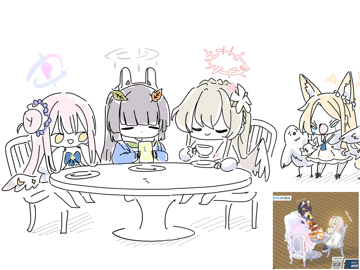 This is a pixiv picture whose title is 티파티.