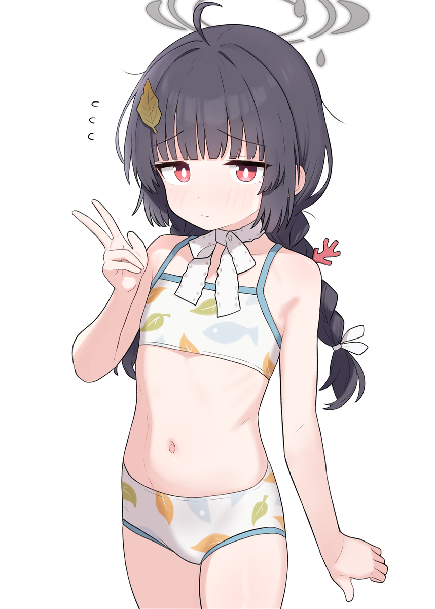 This is a pixiv picture whose title is 霞沢ミユ(水着).
