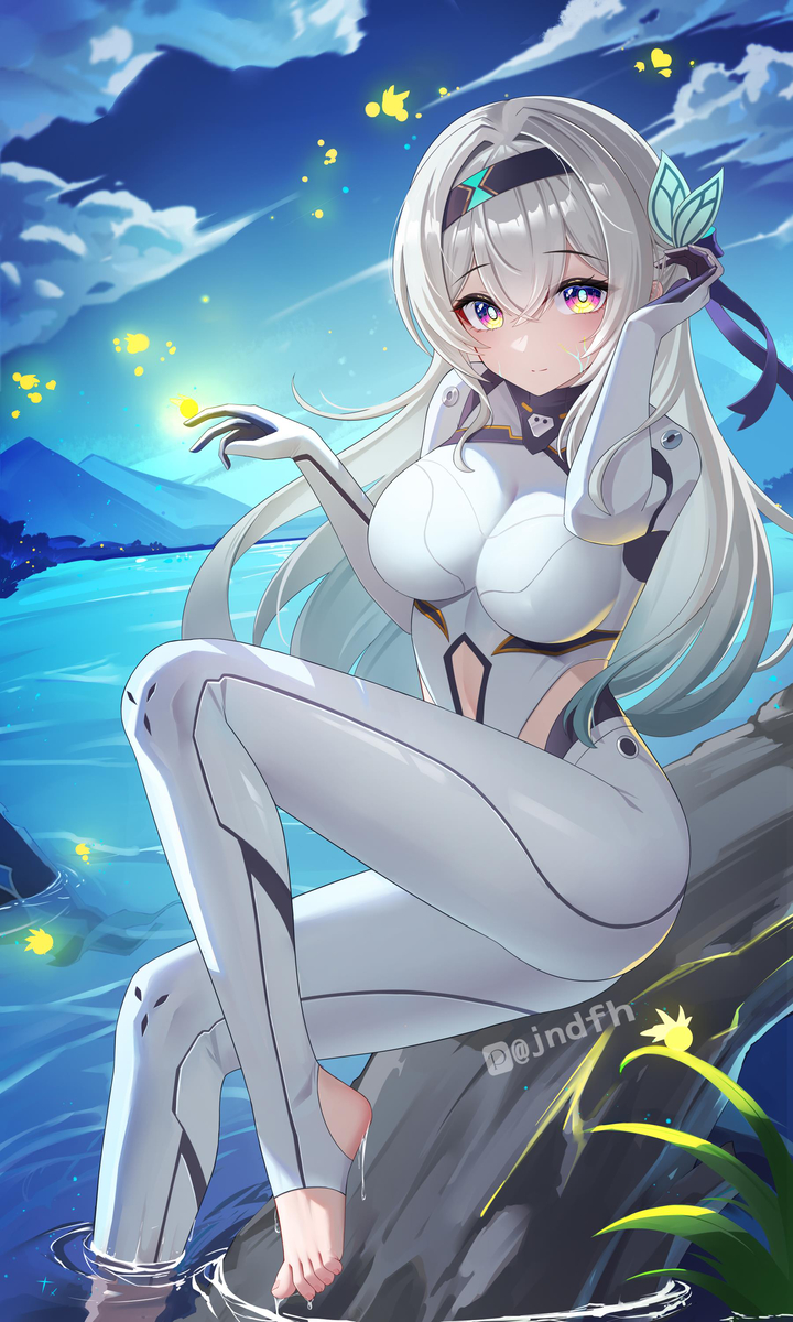 This is a pixiv picture whose title is 战斗服流萤全年龄🔥🔥🔥.
