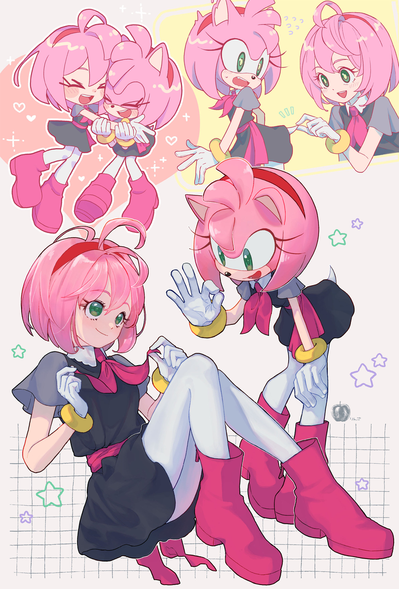 This is a pixiv picture whose title is SonicX Amy.