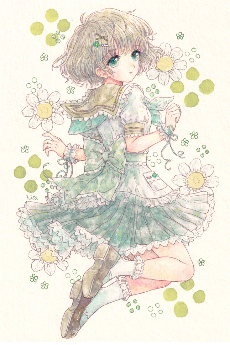 This is a pixiv picture whose title is リーフグリーン＋セーラー.