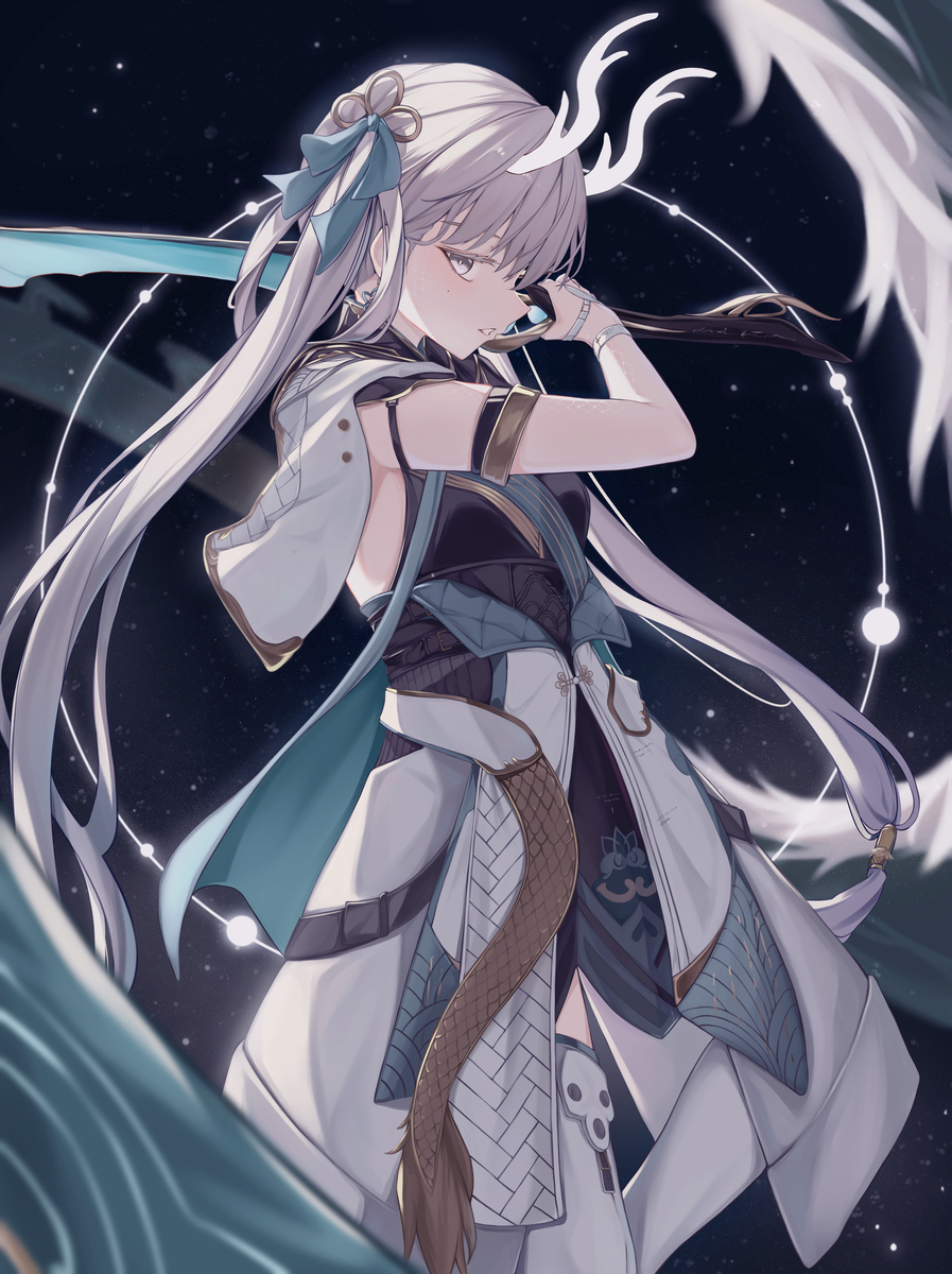 This is a pixiv picture whose title is 💙.