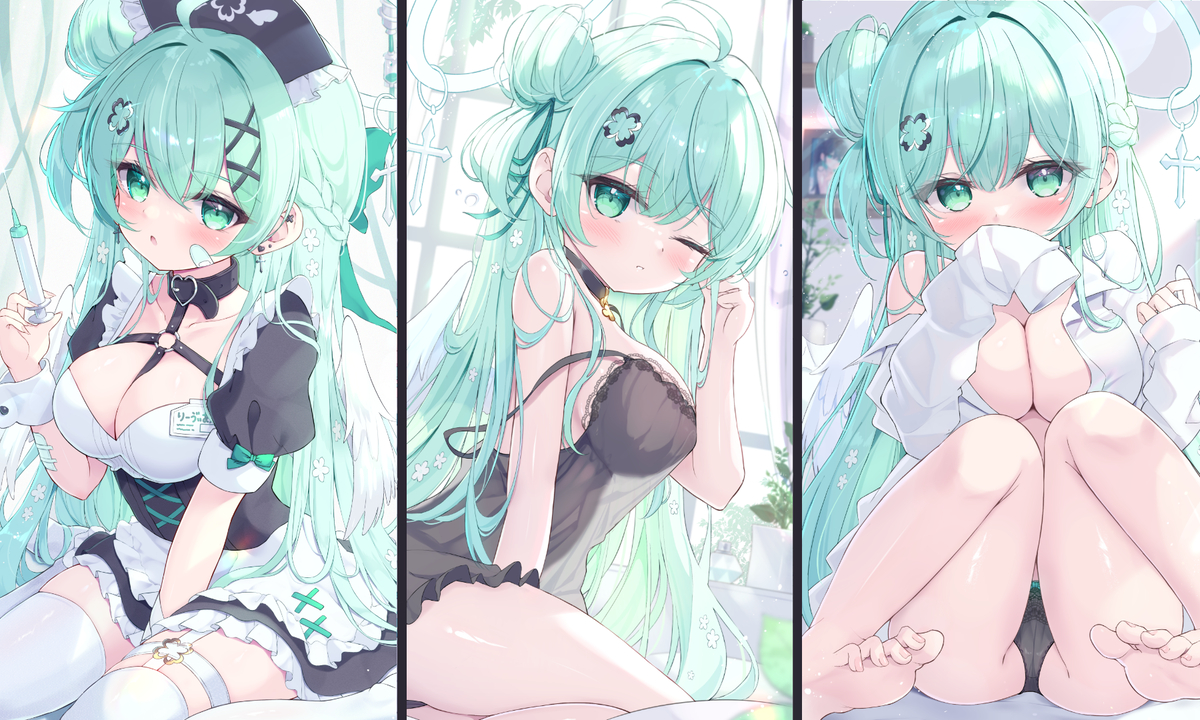 This is a pixiv picture whose title is リーヴィアちゃんタペストリー/直筆サイン入り複製原画受注生産.