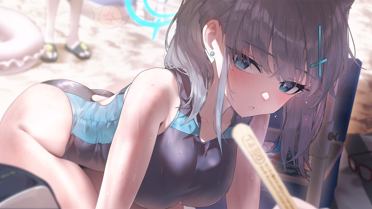 This is a pixiv picture whose title is 砂狼シロコファンアート.