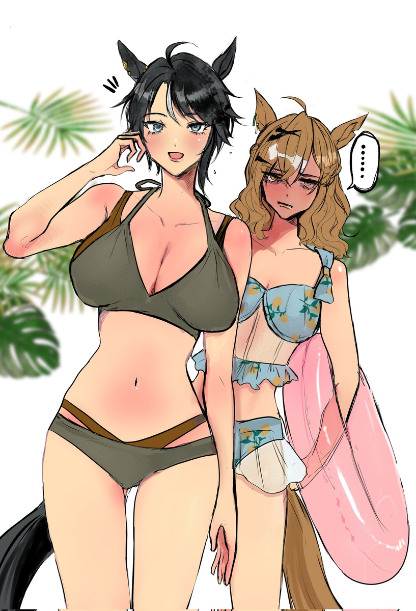 This is a pixiv picture whose title is ビーチでフジキセキさんに一目惚れして、夏.