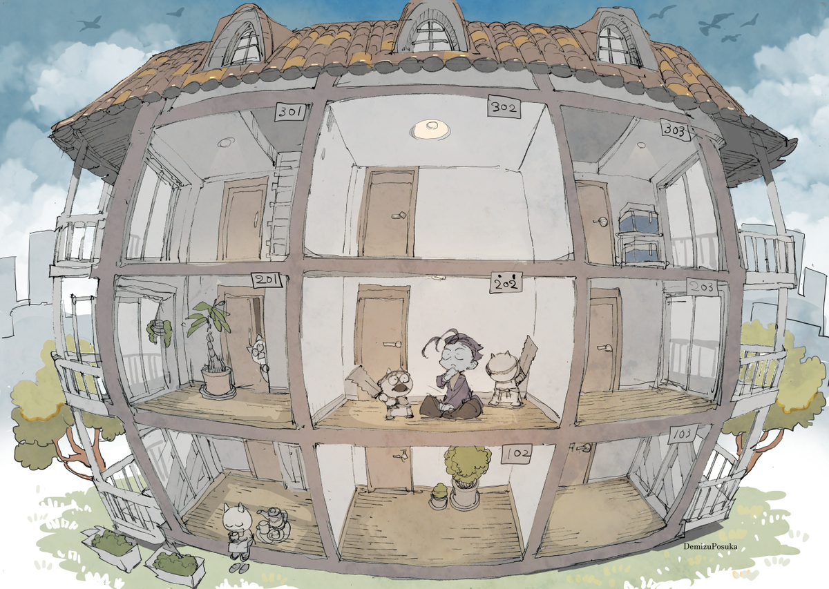 This is a pixiv picture whose title is 部屋探しの巻.