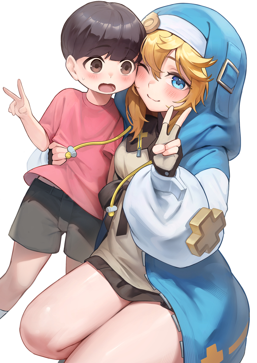 This is a pixiv picture whose title is ファンサ中のブリジット.