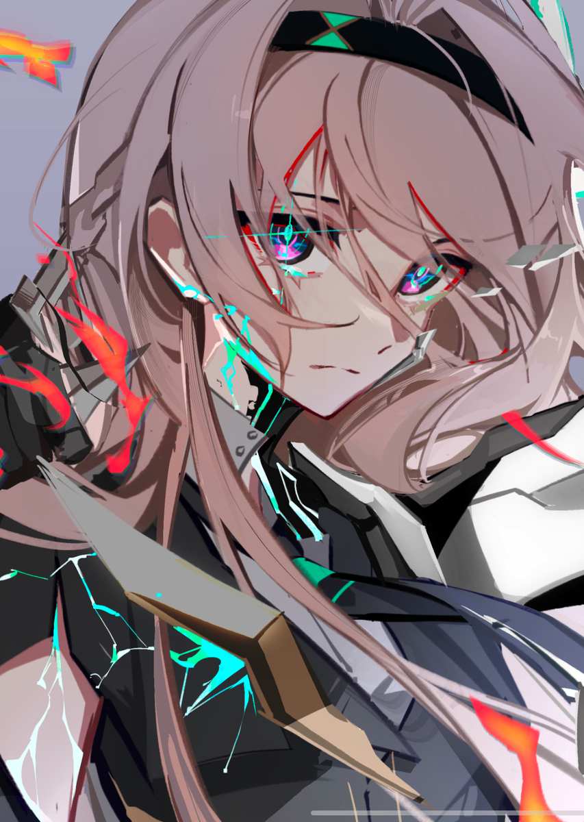 This is a pixiv picture whose title is “你真该改掉玩弄猎物的习惯，卡芙卡”.