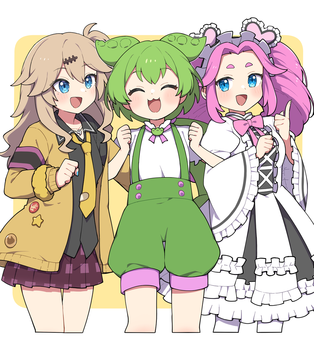 This is a pixiv picture whose title is なかよしなのだ🫛.
