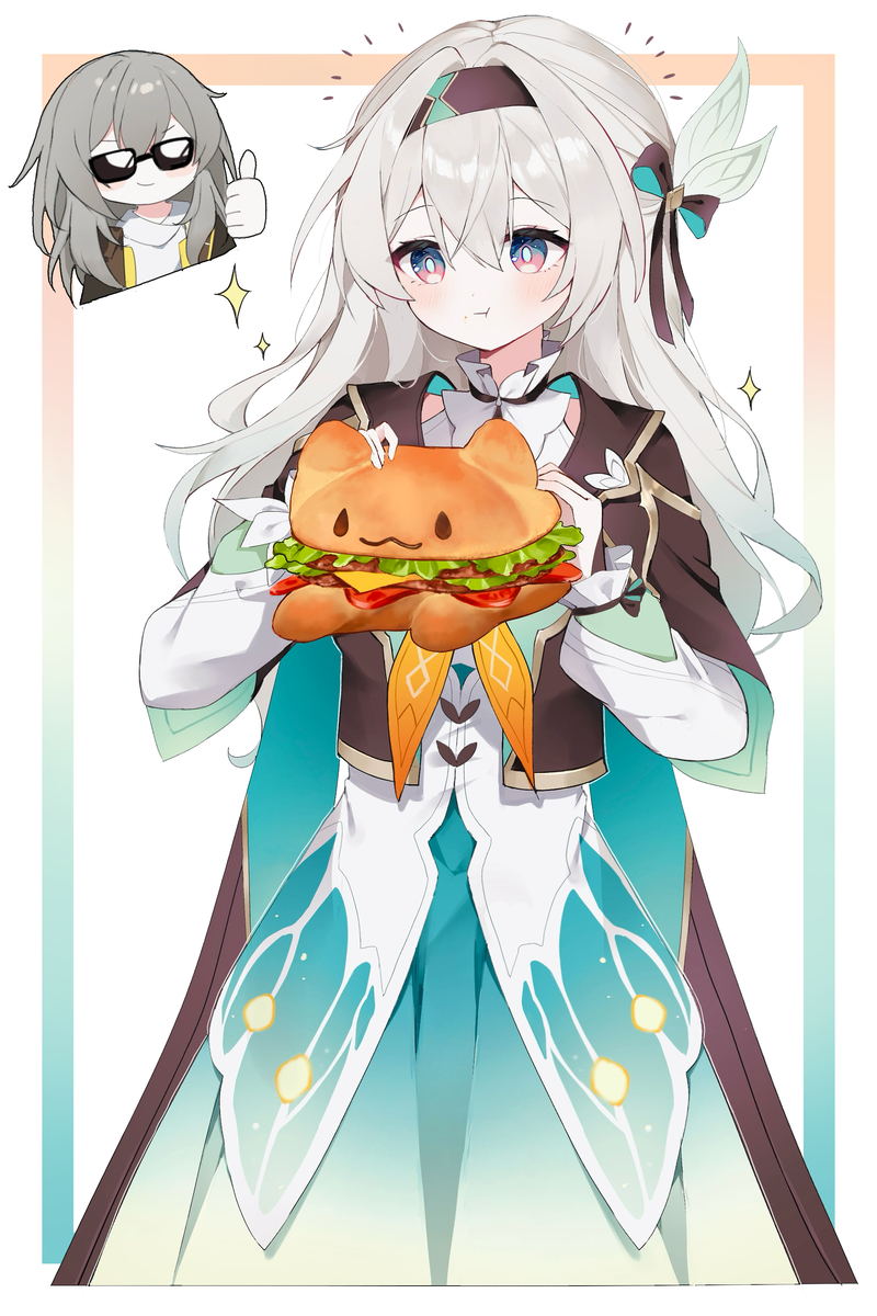 This is a pixiv picture whose title is 🍔.