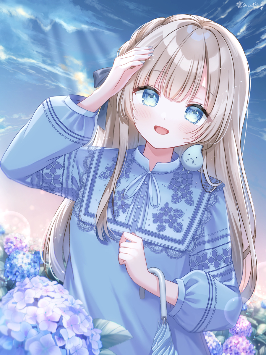 This is a pixiv picture whose title is 🌂💧.