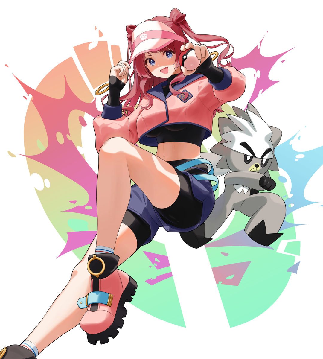 This is a pixiv picture whose title is ポケモントレーナー咲季.