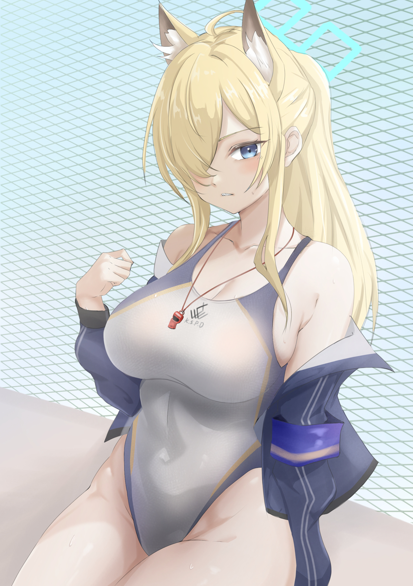 This is a pixiv picture whose title is 水着カンナ(修正ver).