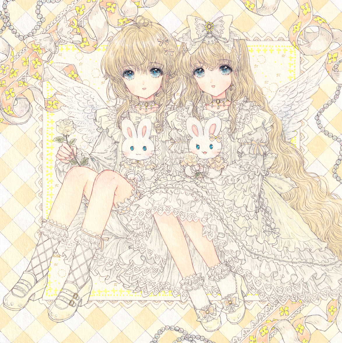 This is a pixiv picture whose title is TWINS MILKY ANGEL.