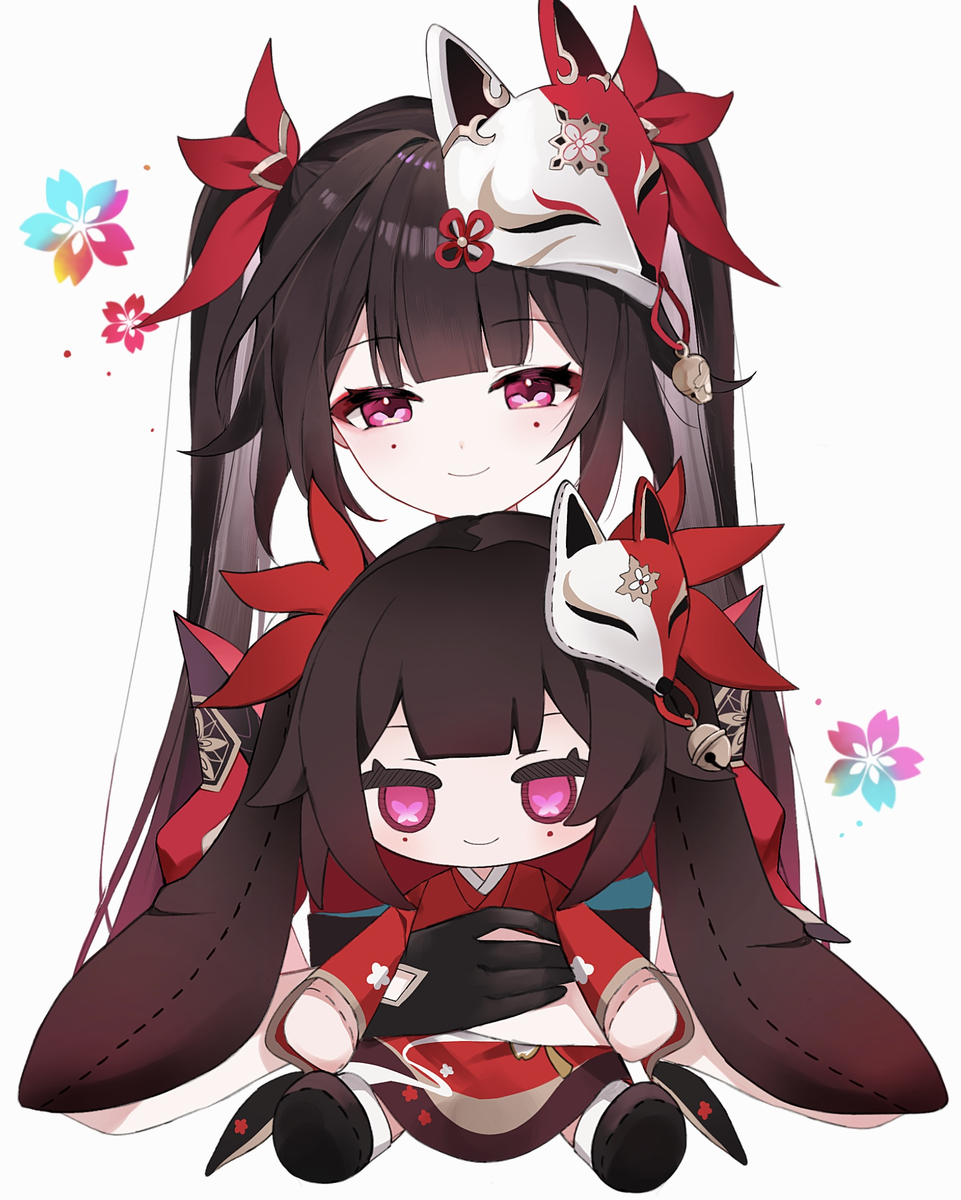 This is a pixiv picture whose title is 花火人形.
