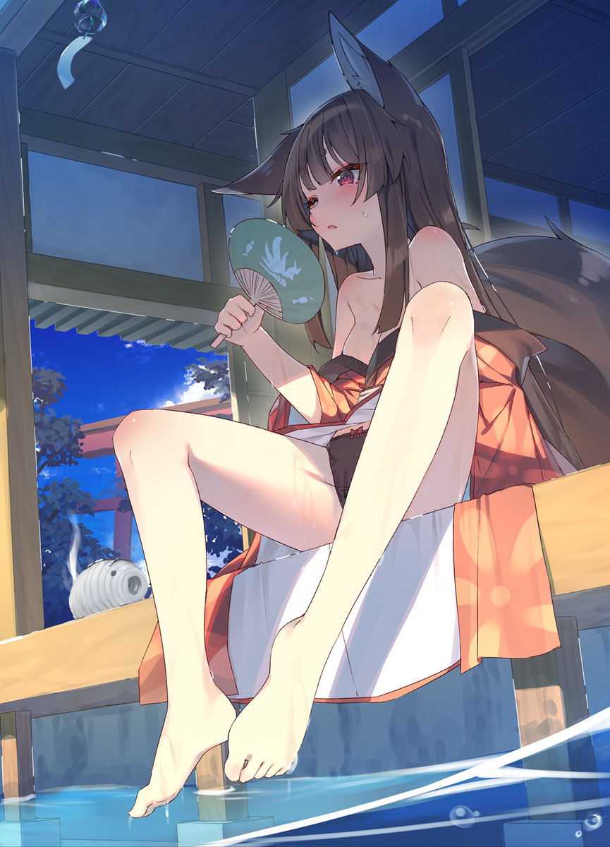 This is a pixiv picture whose title is 黒い狐.