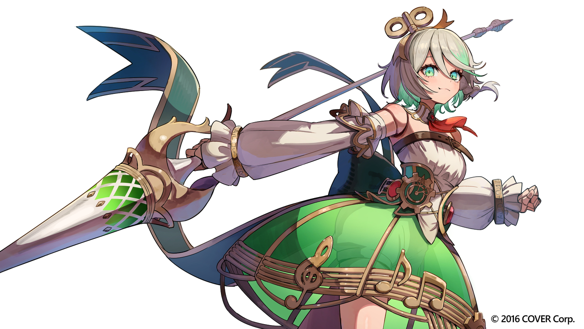 This is a pixiv picture whose title is 【お仕事】ホロライブEN -Justice- MVイラスト.