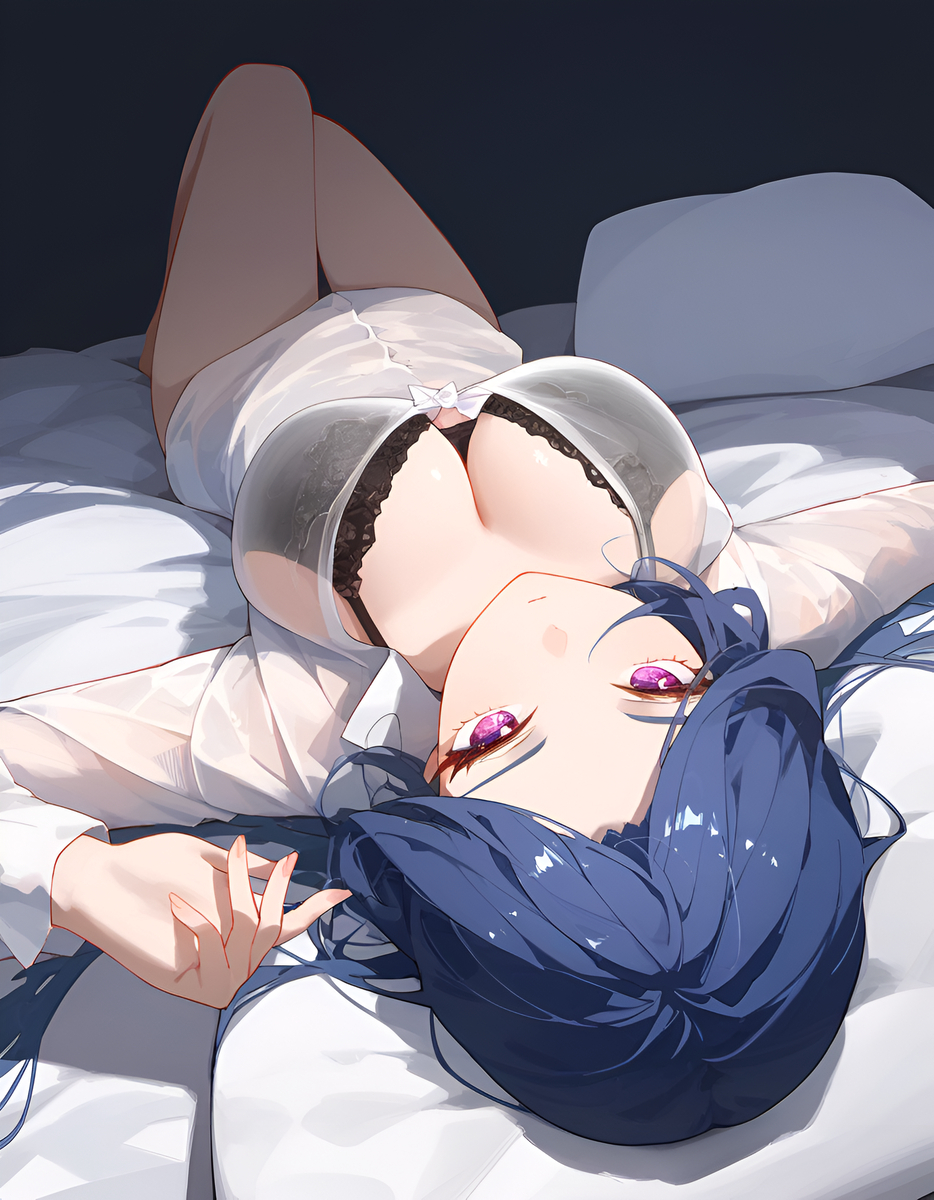 This is a pixiv picture whose title is クロリンデ - Clorinde 🙃💜💙.