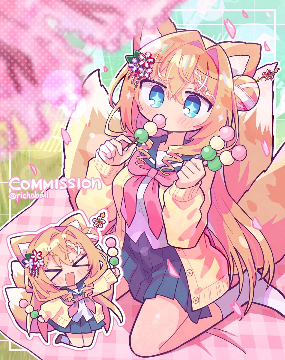 This is a pixiv picture whose title is 🍡.