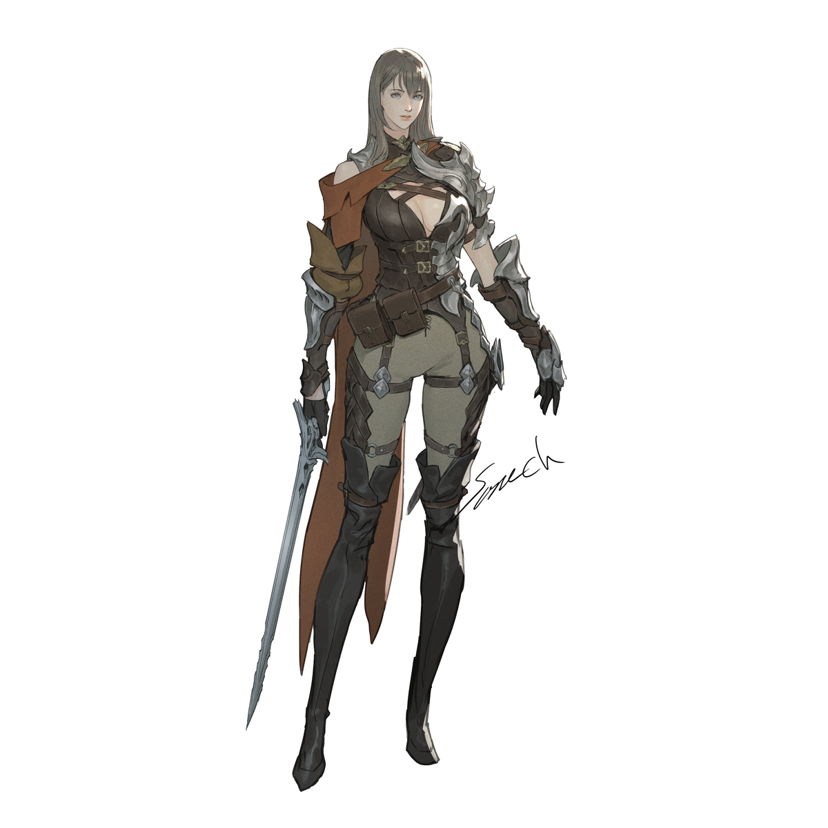 This is a pixiv picture whose title is 剣士.