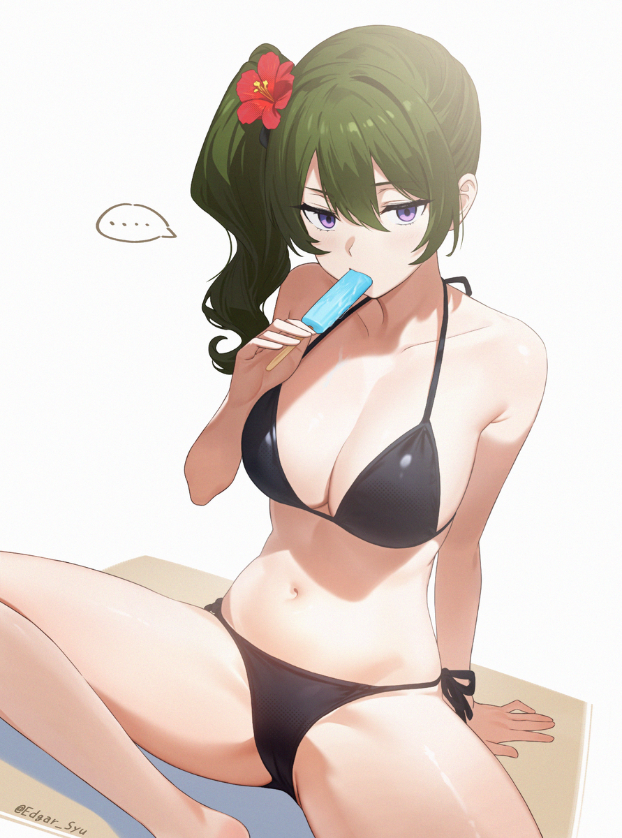 This is a pixiv picture whose title is 「アイス? あげないよ！」.