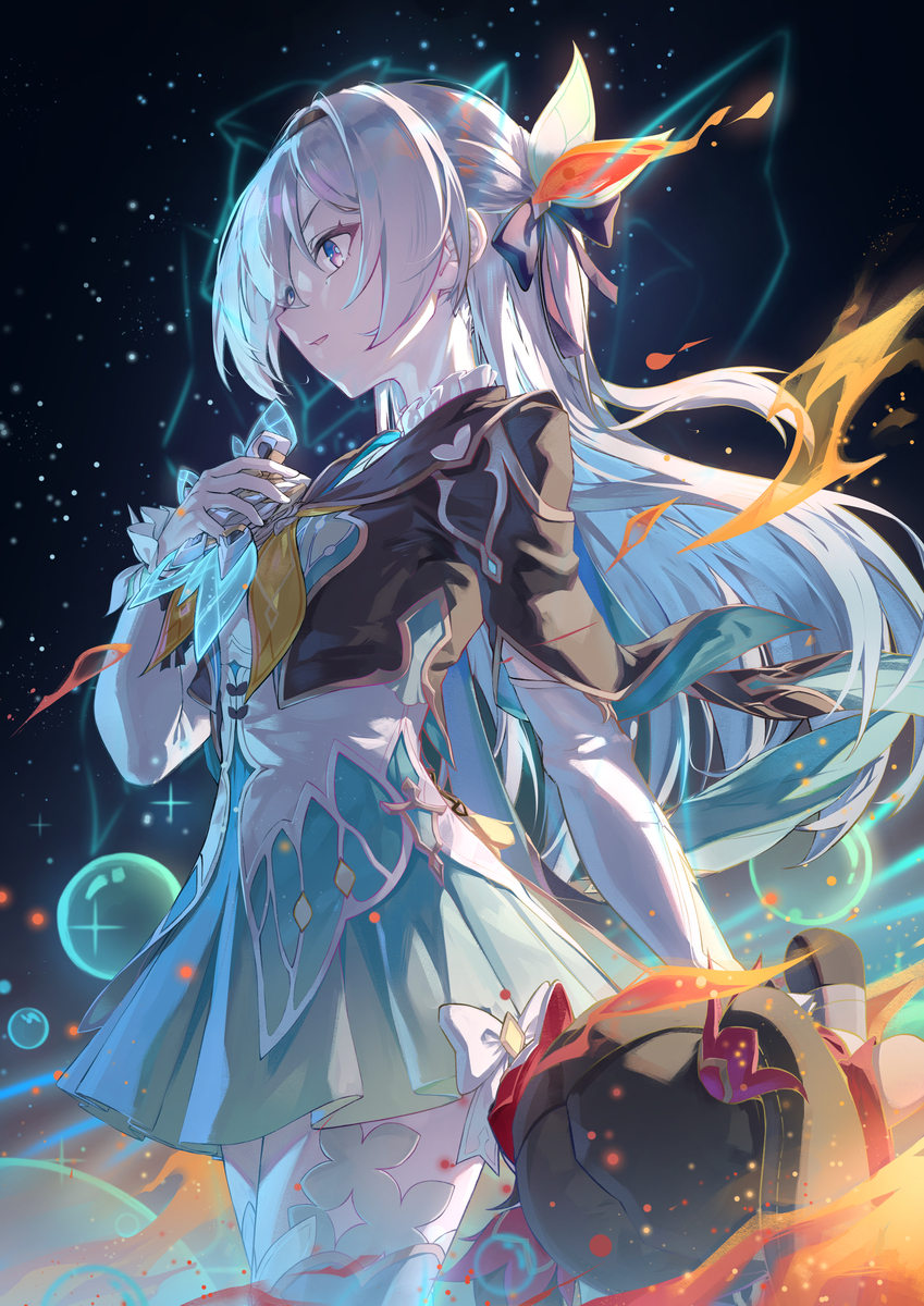 This is a pixiv picture whose title is 流萤.