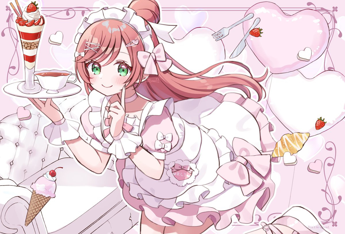 This is a pixiv picture whose title is メイドましろちゃん.