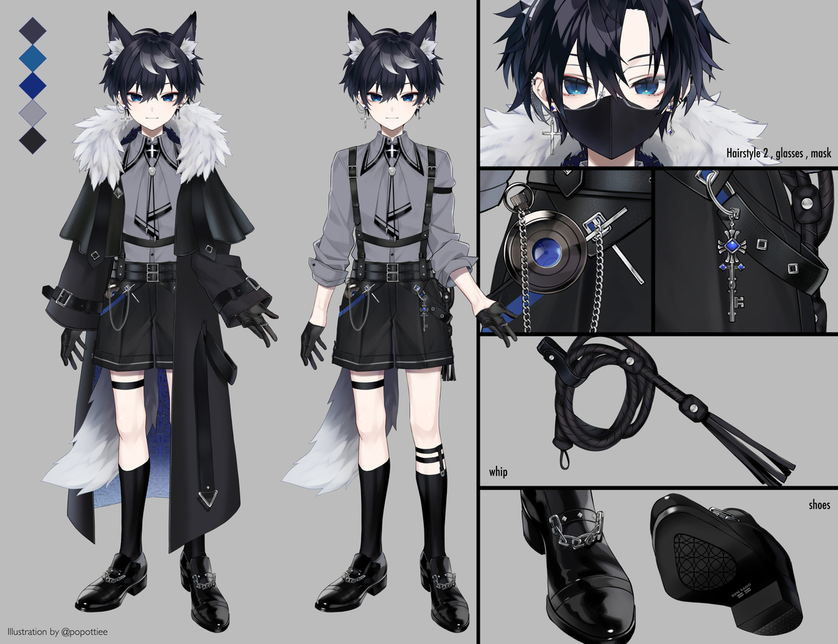 This is a pixiv picture whose title is 佐渡レン 新モデルビジュアル.