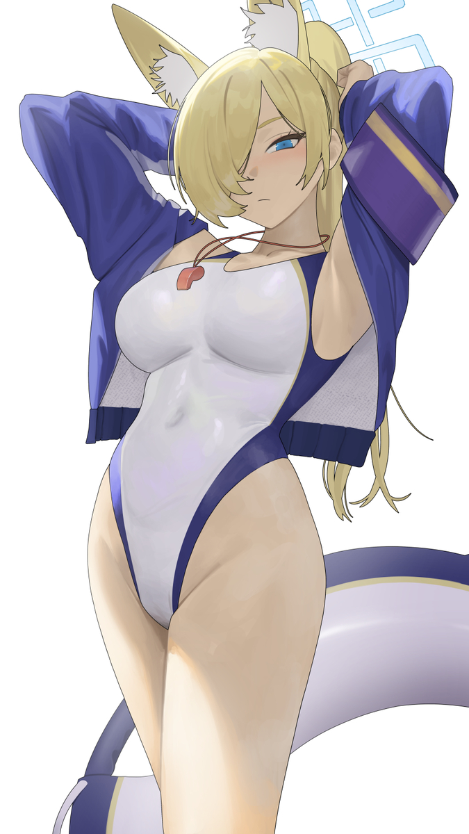 This is a pixiv picture whose title is 尾刃カンナ (水着).