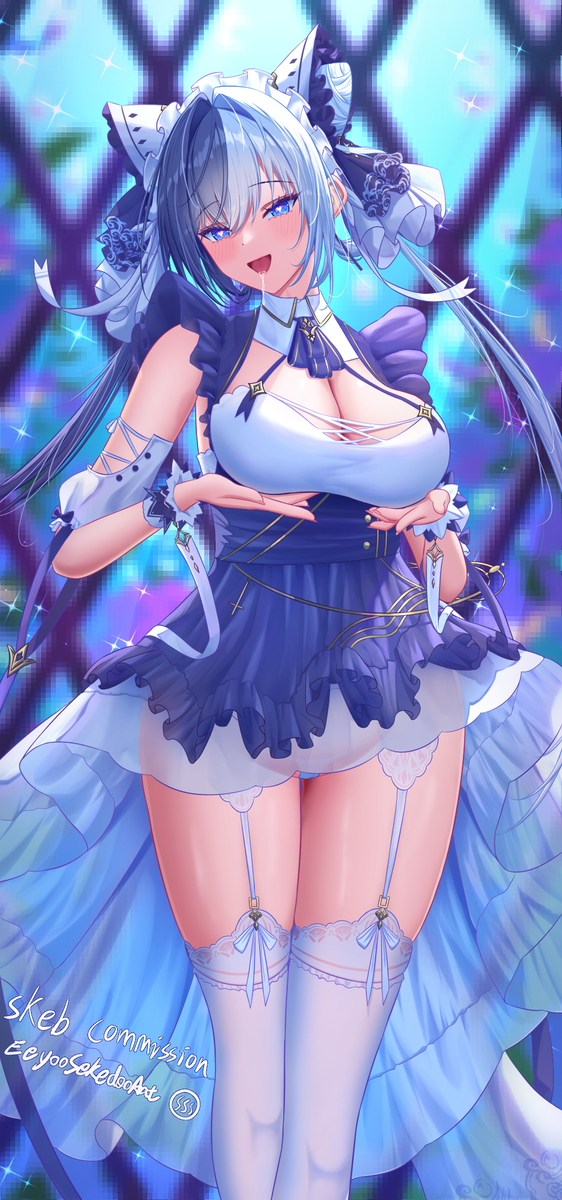 This is a pixiv picture whose title is skeb.