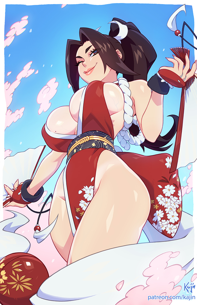 This is a pixiv picture whose title is Mai Shiranui.