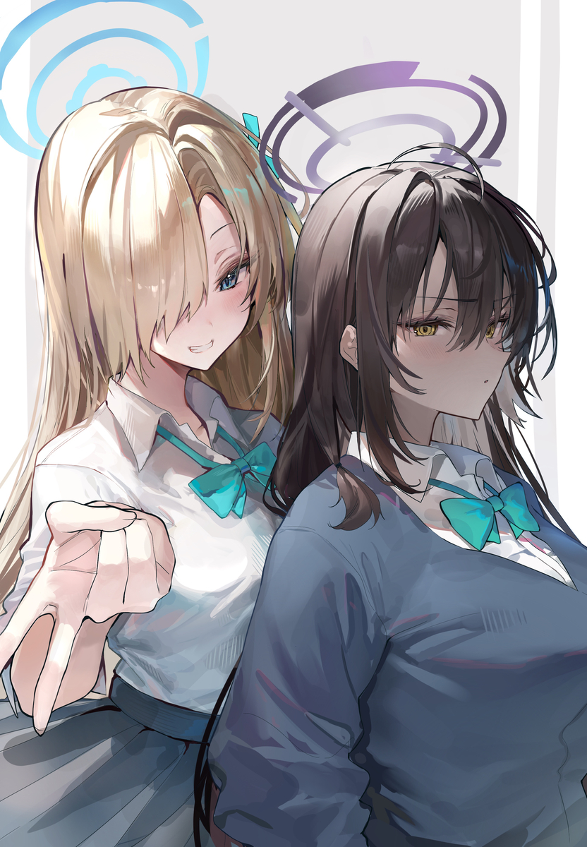 This is a pixiv picture whose title is アスナ&カリン.