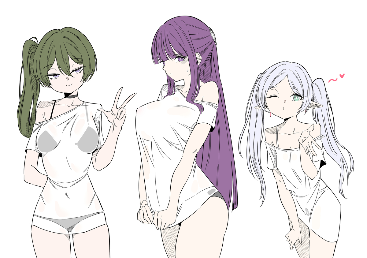 This is a pixiv picture whose title is 葬送のフリーレン.