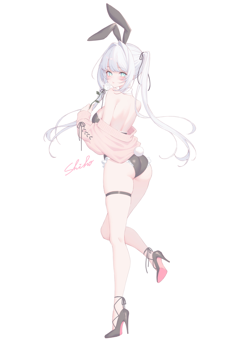 This is a pixiv picture whose title is 🐰🎀🖤.