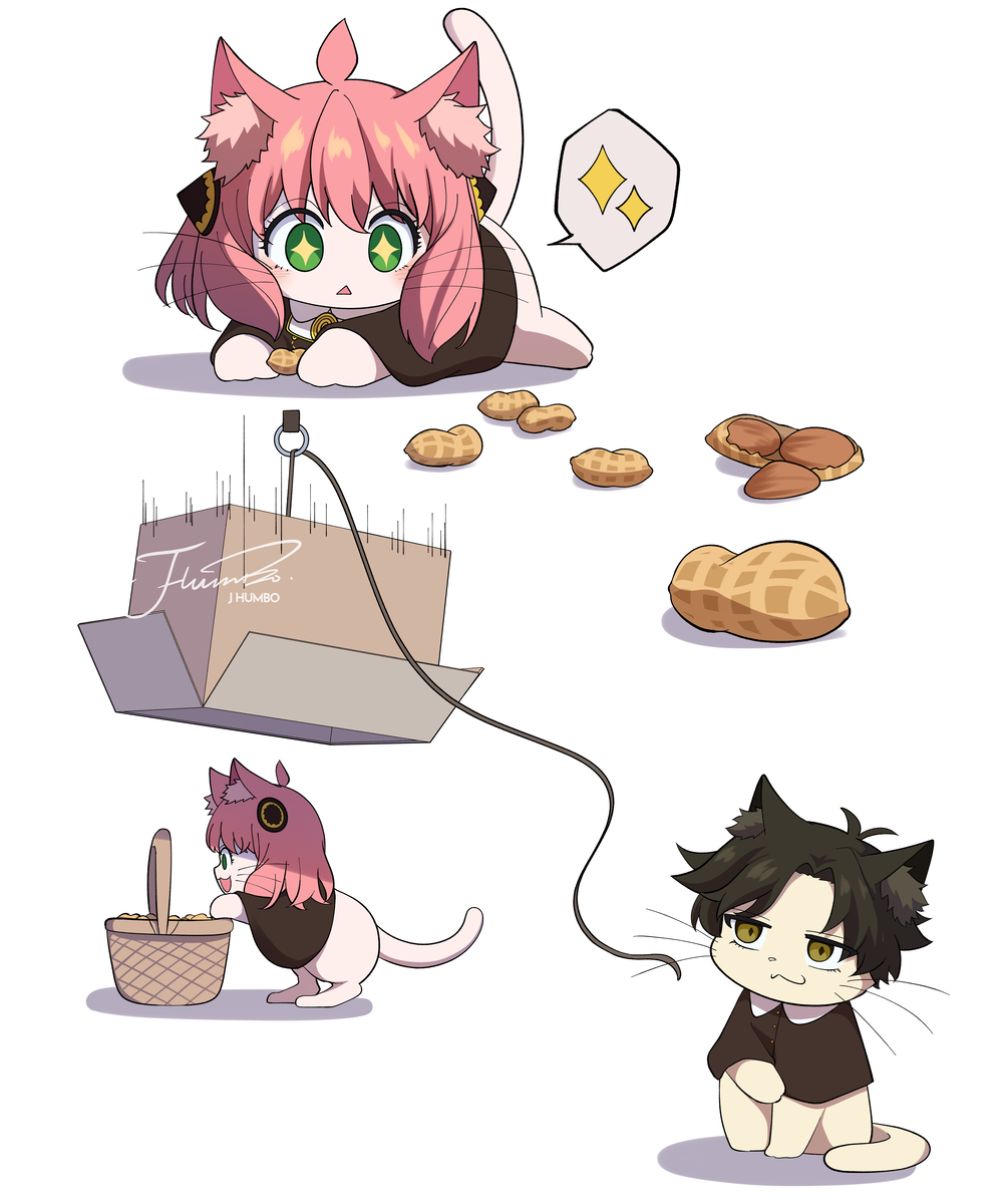 This is a pixiv picture whose title is 🥜🐱🥜.