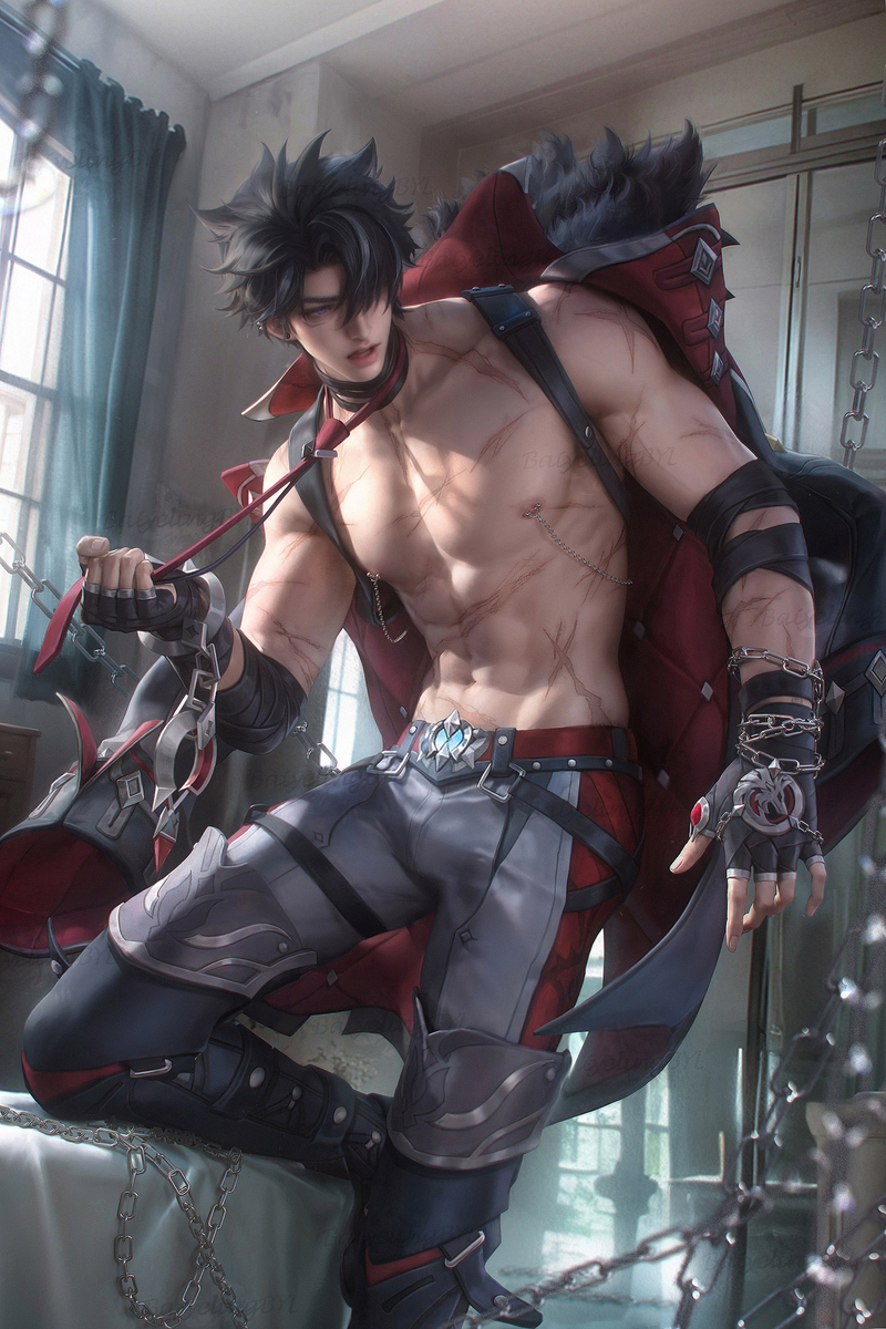 This is a pixiv picture whose title is 🐺Wriothesley.