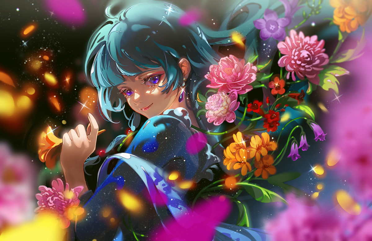 This is a pixiv picture whose title is Be a flower.