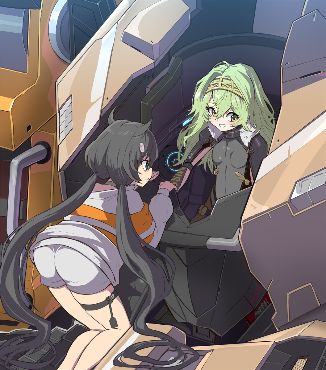 This is a pixiv picture whose title is キロとトロニー(NIKKE).