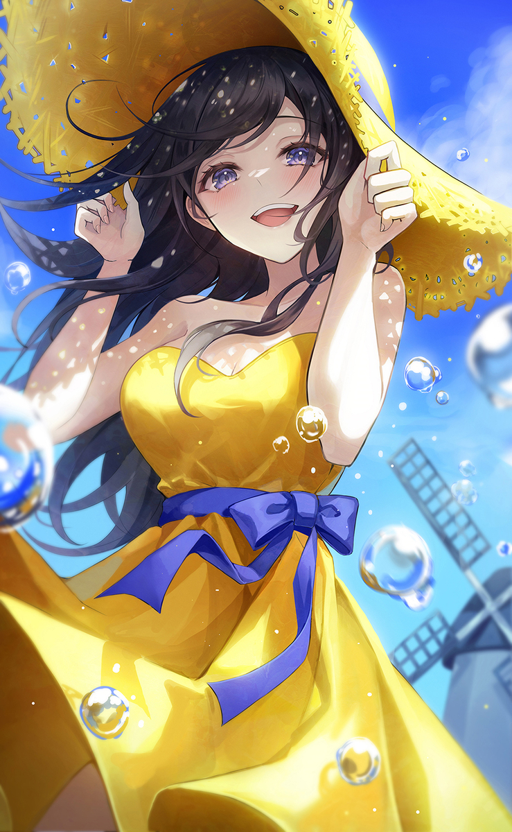This is a pixiv picture whose title is 💛.