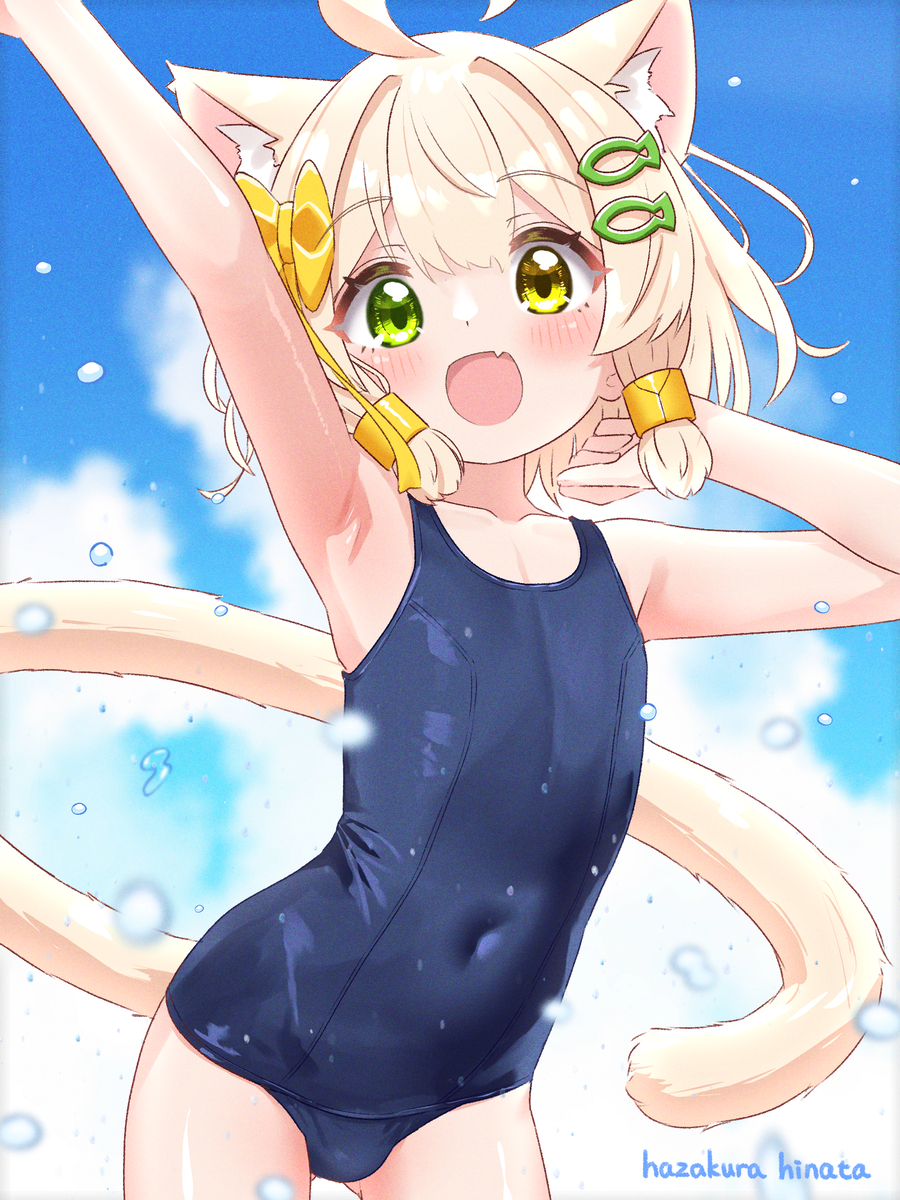 This is a pixiv picture whose title is スク水かやちゃん.