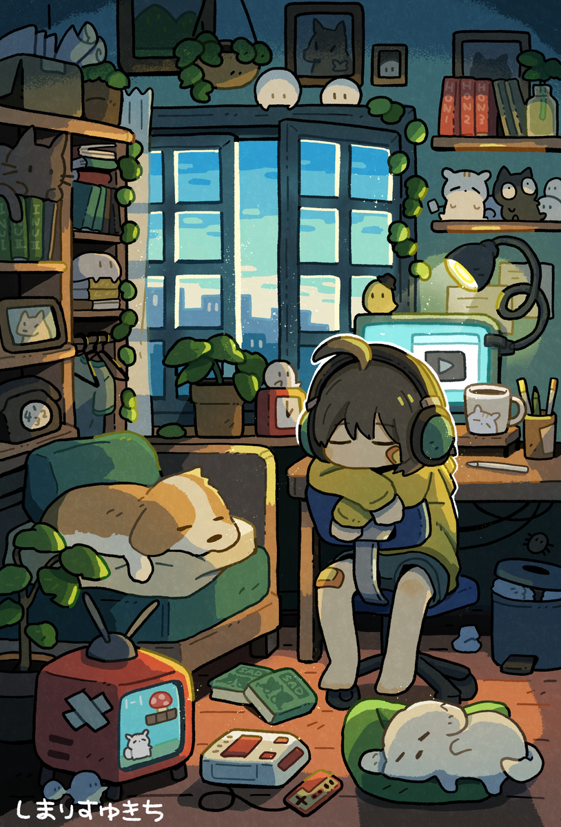 This is a pixiv picture whose title is いぬと暮らしたい🐶.