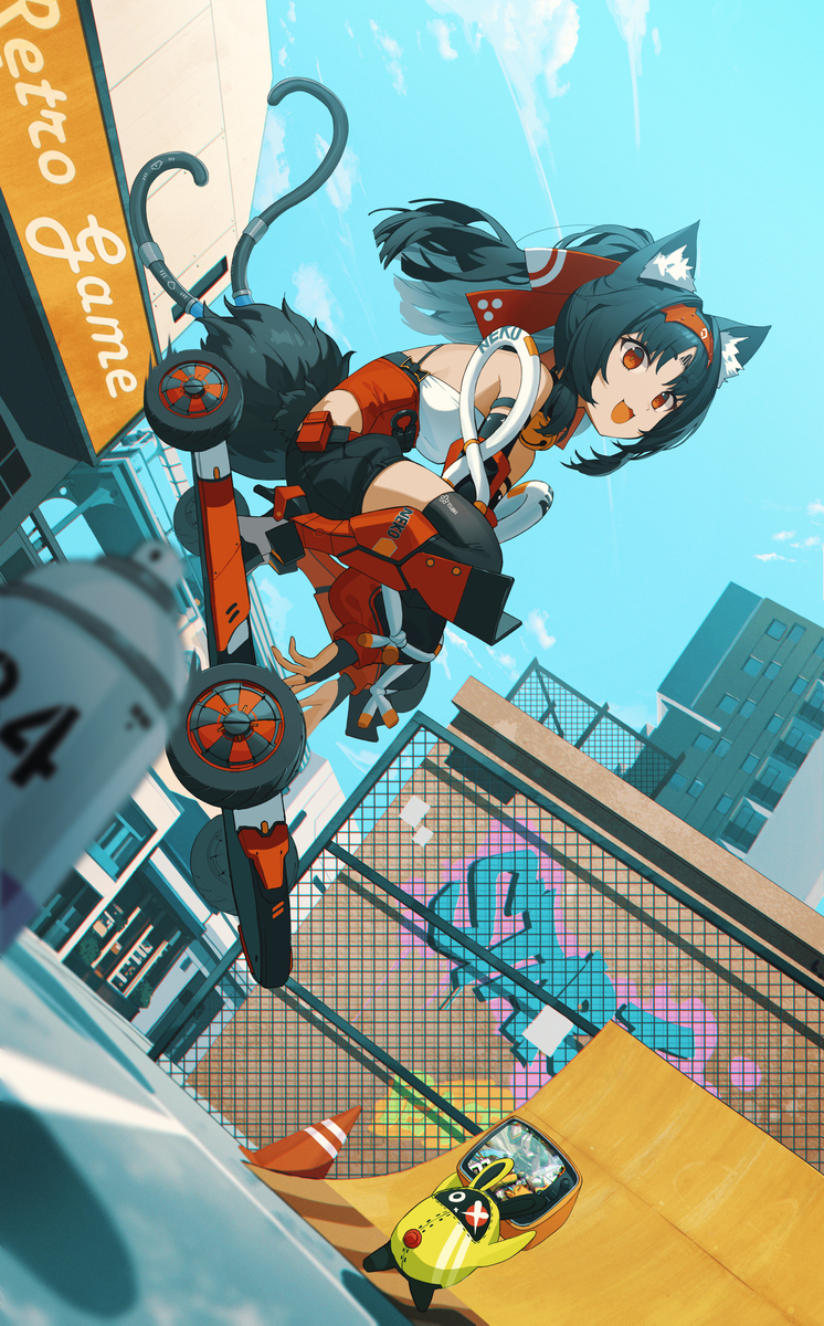 This is a pixiv picture whose title is Nekomata.