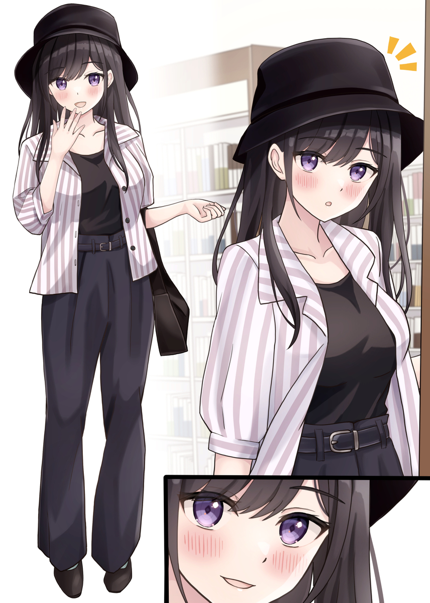 This is a pixiv picture whose title is 「偶然ですね、会えてうれしいです」.